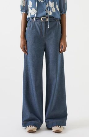 L.k. Bennett Freya Wide Leg Trouser Jeans in Indigo at Nordstrom, Size 12 Us