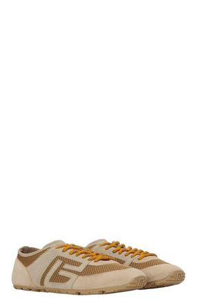 Balmain Racer 45 trainers in mesh and suede leather in Beige at Nordstrom, Size 43