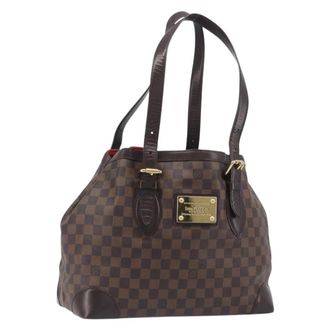 Louis Vuitton Hampstead Damier Brown Canvas Handbag (Pre-Owned)