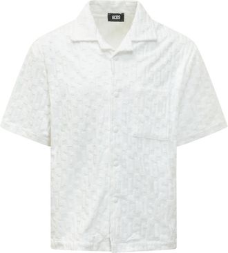 GCDS White Relaxed Textured Shirt