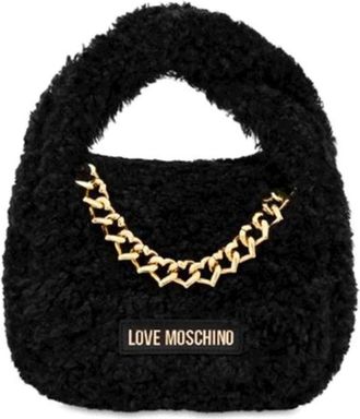 Love Moschino Teddy Fur Handtas met Schouderband - Dames - Handtassen - Zwart - ONE Size - Leer - Tassen