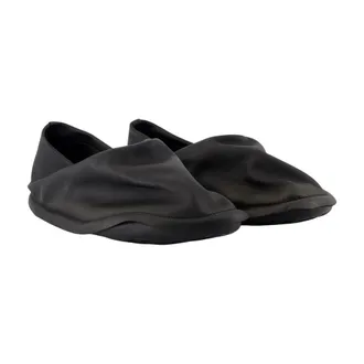 Camper Womens Hida Negro Sneakers - Camper X Issey Miyake Leather Black Cowhide Shoes Flat-Shoes