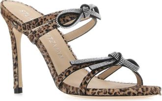 Stuart Weitzman Womens Printed Calf Hair Sw Bow Mules Q1r Sandali Sandal
