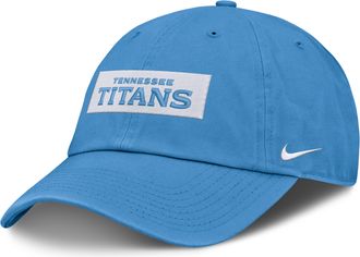 Nike Tennessee Titans Primetime Club Wordmark Nike Mens NFL Adjustable Hat in Blue | NF024AI9V-ZW0