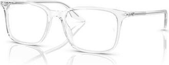 Ray-Ban 53mm Rectangle optical glasses in Transparent at Nordstrom
