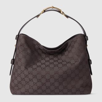 Gucci Beatrix Medium Tote Bag, Brown, GG Canvas