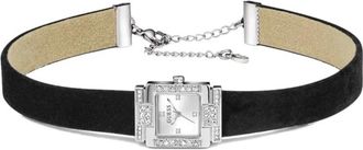 Guess Analoog horloge met kristallen - Dames - Kettingen - Zwart - ONE Size - Leer - Accessoires