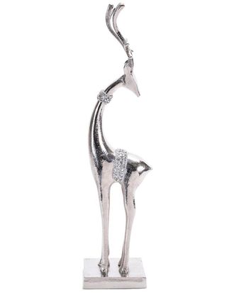 Melrose International Set Of 2 Aluminum Metal Holiday Deer