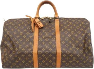 Louis Vuitton Pre-owned Weekend Bags, unisex, Brown, Size: ONE SIZE Pre-owned Keepall 55 Boston Bag