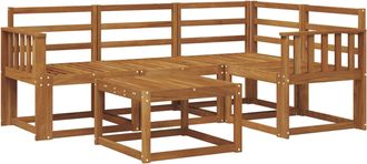 vidaXL Conjunto De Sof&aacute;s De Exterior 5 Uds. Natural Vidaxl