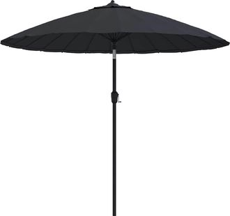 vidaXL Sombrilla De Jard&iacute;n Con Palo De Aluminio Negro 270 Cm Vidaxl