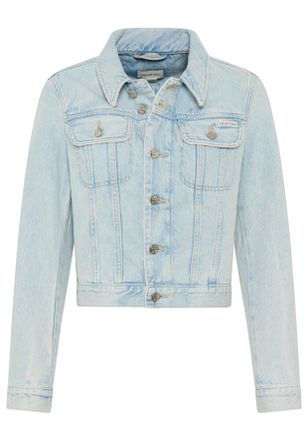 Calvin Klein Jeans Jeansjacke CALVIN KLEIN JEANS CROP 90S, Damen, Gr. XXL (46), driftwood blau, Denim/Jeans, Obermaterial: 100% Baumwolle, unifarben, schmal taillenbedec