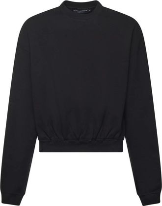 Dolce & Gabbana Zwarte Sweatshirt voor Mannen - Heren - Sweatshirts - Zwart - M - Katoen - Hoodies & sweatvesten