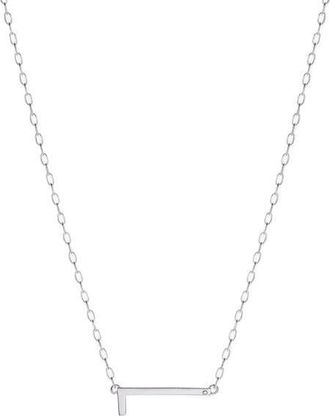 Alex and Ani Silver Elongated Initial Pendant Necklace in Silver - L at Nordstrom