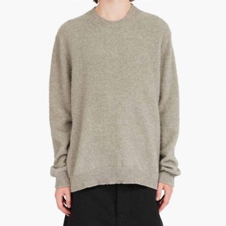 Maison Margiela Crewneck Sweater In Sage Green