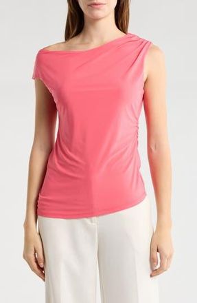Leith Asymmetric One-Shoulder Top in Pink Paradise at Nordstrom Rack, Size X-Large
