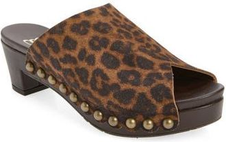 Pedro Garcia Nain Peep Toe Platform Mule in Hazelnut Leopard Castoro at Nordstrom, Size 35.5