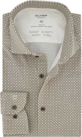 Olymp Olymp, Overhemden, Heren, Beige, XL, Katoen, Business Overhemd Slim Fit