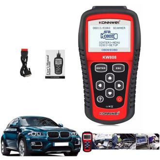 Elle Lector De C&oacute;digos Obd2 Kw808 - Esc&aacute;ner De Diagn&oacute;stico Con Pantalla Lcd A Color - Compatible Con Obdii/eobd - Herramienta De Escaneo Para Veh&iacute;culos