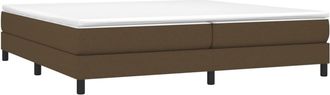vidaXL Estructura De Cama Con Somier Tela Marr&oacute;n Oscuro 200x200 Cm Vidaxl