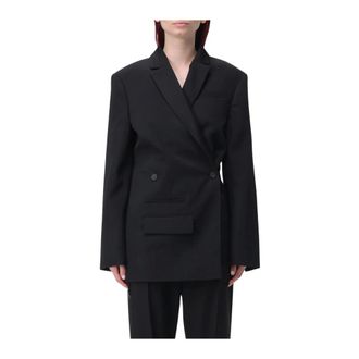 Jacquemus Dames, Jassen, Zwart, Maat: 4XS Gabardine