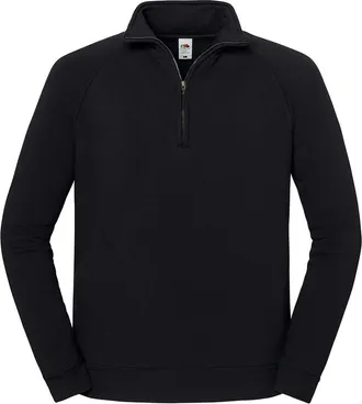 Fruit Of The Loom Fruit of the Loom Heren Iconic Premium Half Zip Sweatshirt (Zwart)