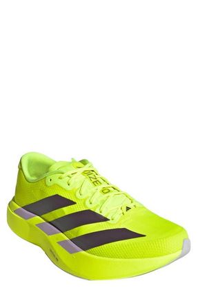 adidas Adizero Evo SL Running Shoe in Yellow/Plum/Powder Plum at Nordstrom, Size 10.5