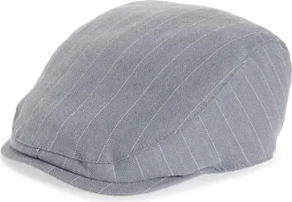 Open Edit Pinstripe Driving Cap in Grey at Nordstrom, Size Large/x-Large
