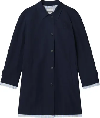 Miu Miu Jassen, Dames, Blauw, M, Katoen, Soprabito