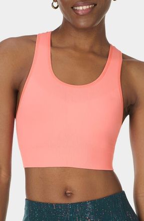 Sweaty Betty Stamina Seamless Sports Bra in Melon Pink at Nordstrom, Size Small