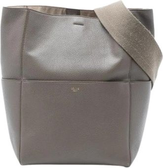 Celine Pre-owned Tote Bags, female, Brown, Size: ONE SIZE Pre-owned Seau Sangle