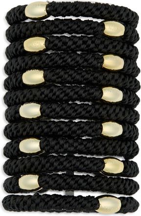 L. Erickson Pony Pouch Set of 12 Assorted Grab & Go Ponytail Holders in Black at Nordstrom