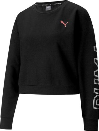 Puma (WMNS) PUMA Modern Sports Crewneck Sweatshirt Black White Pink 585259-61