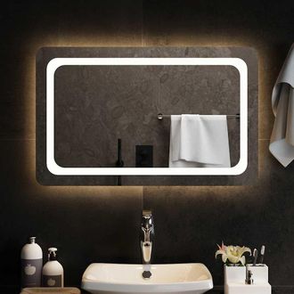vidaXL Espejo De Ba&ntilde;o Con Led 80x50 Cm Vidaxl
