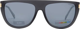 Polaroid Polarized Grey Browline Ladies Sunglasses PLD 6221/S/X 0RIW/EX 57