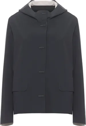 Roberto Ricci Design Blue Montecristo Color Hood Waterproof Jacket