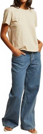 perfectwhitetee Harley Crew Neck Tee In Putty