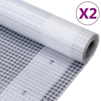 vidaXL Lonas De Leno 2 Unidades 260 G/m&sup2; 3x15 M Blanca Vidaxl