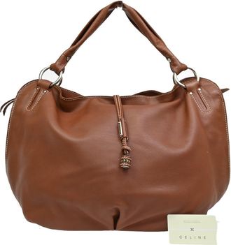 Celine Bittersweet Leather Brown Leather Handbag (Pre-Owned)