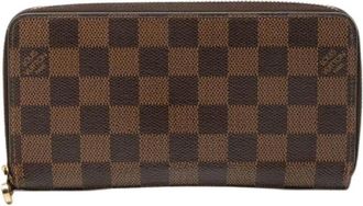 Louis Vuitton Pre-owned Wallets, female, Brown, Size: ONE SIZE Pre-owned Zippy Wallet Damier Long Wallet