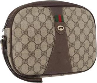 Gucci Pre-owned Vintage Clutch Bag - Dames - Vintage Clutch - Beige - ONE Size - Leer - Vintage