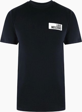 Love Moschino Mens Love Moschino Block Logo Black T-Shirt - Size: 38