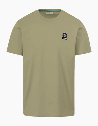 Sandbanks Mens SANDBANKS BADGE LOGO T-SHIRT ARMY GREEN - Size: 46