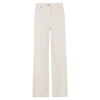 Aspesi Wide Jeans, female, Beige, Size: W26 Wide Leg Denim Trousers