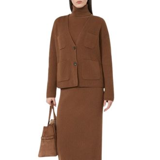 Max Mara Dames, Truien, Bruin, Maat: L Wol