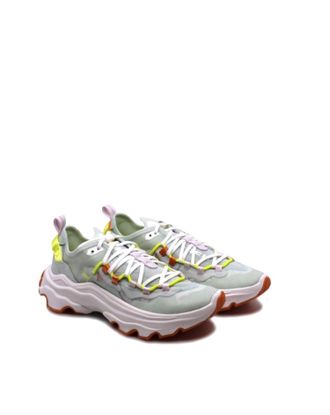 Sorel Womens Kinetic Breakthru Tech Lace Tea Sneakers In Lights, Sea Salt