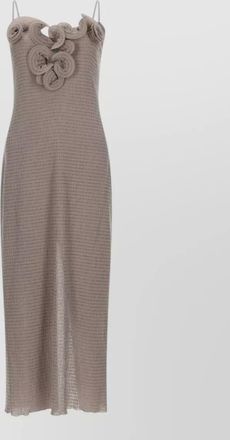 Magda Butrym midi dress spaghetti straps floral detail