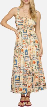 Blu Pepper Mixed Print Sleeveless Maxi Dress in Oatmeal Multi at Nordstrom, Size Medium