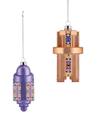 Alessi Dome e Prism glass ornament set - unisex - glass - One Size - Purple