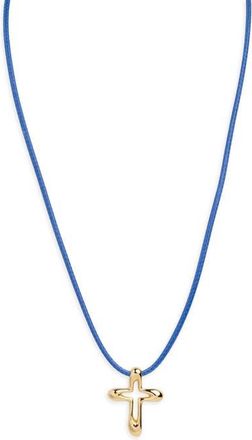 Argento Vivo Cross Cord Necklace in Gold/blue at Nordstrom
